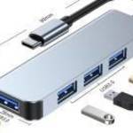 HubPro - 4 portos USB 3.0 USB HUB, 5Gbps nagy sebességű adatátvitel, Windows, Mac kompatibilis fotó