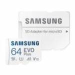 Samsung 64GB microSDXC EVO Plus Class10 U3 A2 V30 + adapterrel fotó