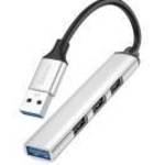 Hoco HB26 USB HUB USB A - USB A 3.0 + 3x USB A 2.0, ezüst fotó