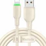 USB és Lightning kábel Mcdodo CA-4740 LED fény 1.2m (bézs) fotó