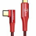 Kábel USB-C USB-C-re Mcdodo CA-8321 100W 90 fokos 1.2m (piros) fotó