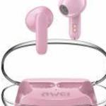 AWEI fülhallgató Bluetooth 5.3 T85 ENC TWS + dokkoló állomás rózsaszín fotó