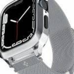 Spigen Metal Fit PRO Apple Watch 8/SE/7 /6/5/4 (44/45mm) ezüst ACS04584 tok fotó