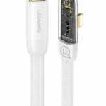 USAMS kábel szögletes USB-C na Lightning PD 20W gyors töltés Iceflake Series 1, 2m fehér SJ583USB02 ( fotó