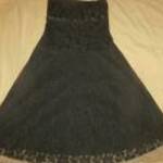fekete pántnélküli csipke ruha M/L-s Lipsy h: 94 cm mb: 74-92 cm fotó