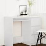 vidaXL fehér magasfényű forgácslap íróasztal 90 x 45 x 76 cm fotó