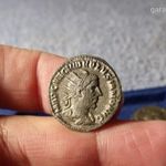 Volusianus - antoninian - antoninianus - ezüst - szép Gyűjteményes !!!! Ritkább ülő hátlappal. fotó