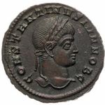 II. Constantinus AE3 bronz Siscia CAESARVM NOSTRVM (bronz) 2, 66g EF+ fotó