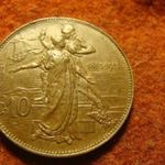 Olasz nagy bronz emlék 10 centesimi 1861-1911 kiváló, így ritka! fotó