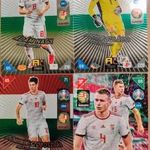 13 magyar válogatott focis kártya, teljes sor Panini Euro 2020 Kick Off 2021 Szoboszlai, Szalai fotó