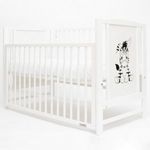 Gyerek kiságy New Baby BEA Zebra leengedhető oldalráccsal fehér fotó