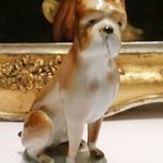 Zsolnay porcelán Boxer kutya, gyönyörű állapotban fotó