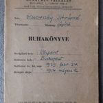 Dunai Rév Vállalat ruhakönyv (1954) komp, hajó fotó