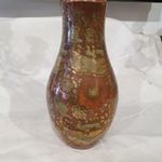 Igen ritka, sok állatott ábrázoló antik Zsolnay EOSINMÁZAS váza. Gyűjtőknek ajánlom. Körpecsétes. fotó