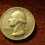 USA ezüst 1/4 dollár 1952 D fotó