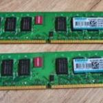 Kingmax KLEE88F-B8NU6 DDR2-1066 RAM modul 4GB (2x2GB) azonos sorozatszámú memória pár tesztelt fotó