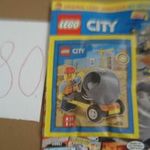 (LE80) ÚJ BONTATLAN LEGO CITY FIGURA, BETONKEVERŐ MUNKÁS FIGURA+ ÚJSÁG fotó