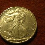 USA nagy ezüst 1/2 dollár 143 D nagyon szép 12, 5 gramm 0.900 30, 6 mm fotó