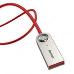 Baseus Bluetooth->Jack Audio Adapter, Bluetoothról 3.5mm Jackre, BA01, ezüst-piros fotó