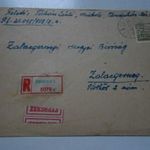 Ajánlott és Expressz levél "1951-53-as ÉPÜLETEK 4 Ft-os bélyeggel" - Miskolc-Zalaegerszeg - 1958 fotó