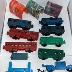 Effka vasúti vagonok, vonatok, retro régi játék fotó