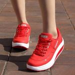 Gördülő talpú női sport, gyalogló cipő Piros 38-39 -es és Bézs 40-es fotó