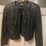 Új sötétzöld / méregzöld valódi bőr kabát / dzseki fotó