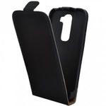 Telefontok álló, bőr hatású (flip, lefelé nyíló) Fekete [LG G2 mini (D620)] fotó