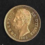 1882. Olaszország 20 Lire arany érme (Au) Gyönyörű állapot!! fotó