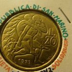 San Marino alu-bronz 20 lira 1973 UNC, tokban fotó