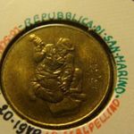 San Marino alu-bronz 20 lira 1978 UNC, tokban fotó