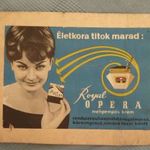 régi villamos plakát kisplakát 60 as évek retro reklám plakát opera arckrém reklám fotó