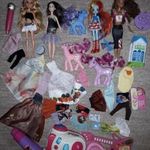 Barbie és más babák, ruhák, pónik, és játékok csomagban fotó