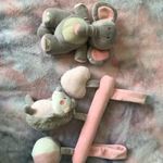 2 db -os baba baby játék csomag zenélő elefánt + felakasztós sünis játék kislány babyjáték fotó