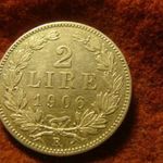 San Marino ezüst 2 lira 1906 nagyon ritka, nagyon szép 10 gramm 0.835 fotó