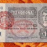 1915 -ös ROPOGÓS 10 Korona vízjeles Magyar kiadású bankó Magyar felülbélyegzéssel (L1189) fotó