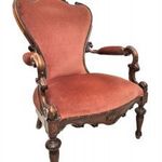 A359 Gyönyörű antik faragott barokk fotel fotó