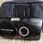 régi Olympus mju II analóg fényképezőgép ritkaság gyári tokkal Utra compact 35 mm fotó