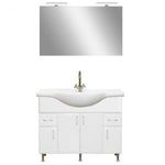 Bianca Prime 105 komplett fürdőszobabútor, magasfényű fehér színben fotó