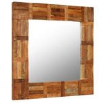 újrahasznosított tömör fa keretes falitükör 60 x 60 cm (246417) fotó
