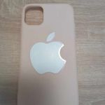 Újszerű Iphone 11 púder színű világos rózsaszín szilikon tok tartó fotó