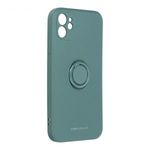 Roar Amber matt TPU szilikon hátlapvédő telefontok telefontartó gyűrűvel - Iphone 11, Zöld fotó