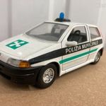 - Fiat Punto "Polizia Municipale" - BBurago - 1: 24 - autó modell - olasz rendőrautó - 1ft nmá fotó