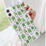 iPhone 6-/7-/8-/SE20 zöld kaktuszos átlátszó sziilikon telefontok telefontartó ÚJ fotó