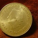 Hollandia hatalmas ezüst 10 gulden 1970 25 gramm 0, 720 38 mm fotó