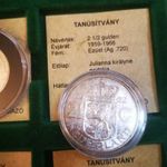 1962 2 1/2 gulden Julianna Hollandia ezüst forgalmi érme kapszula + certi fotó