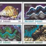 1986. Marshall-szk. , WWF Tengeri kagylók és csigák sor tömbben ( 7 € ) fotó
