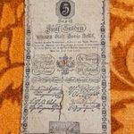 1806 -os 5 Gulden / Forint / Zlat&nacute;ych / Ry&nacute;skich / Fiorini bankó !!! (L1259 fotó