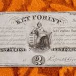 1852 -es ropogós Emigrációs Kossuth ezüst 2 Forint Szabadságharcos bankó Ritka !! (L1265) fotó