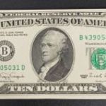 10 USA amerikai dollár, kisportrés, bankfriss, gyűjteményből! fotó